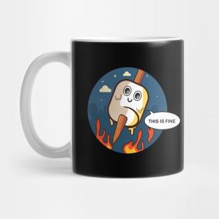 This is fine camping marshmallow Mug